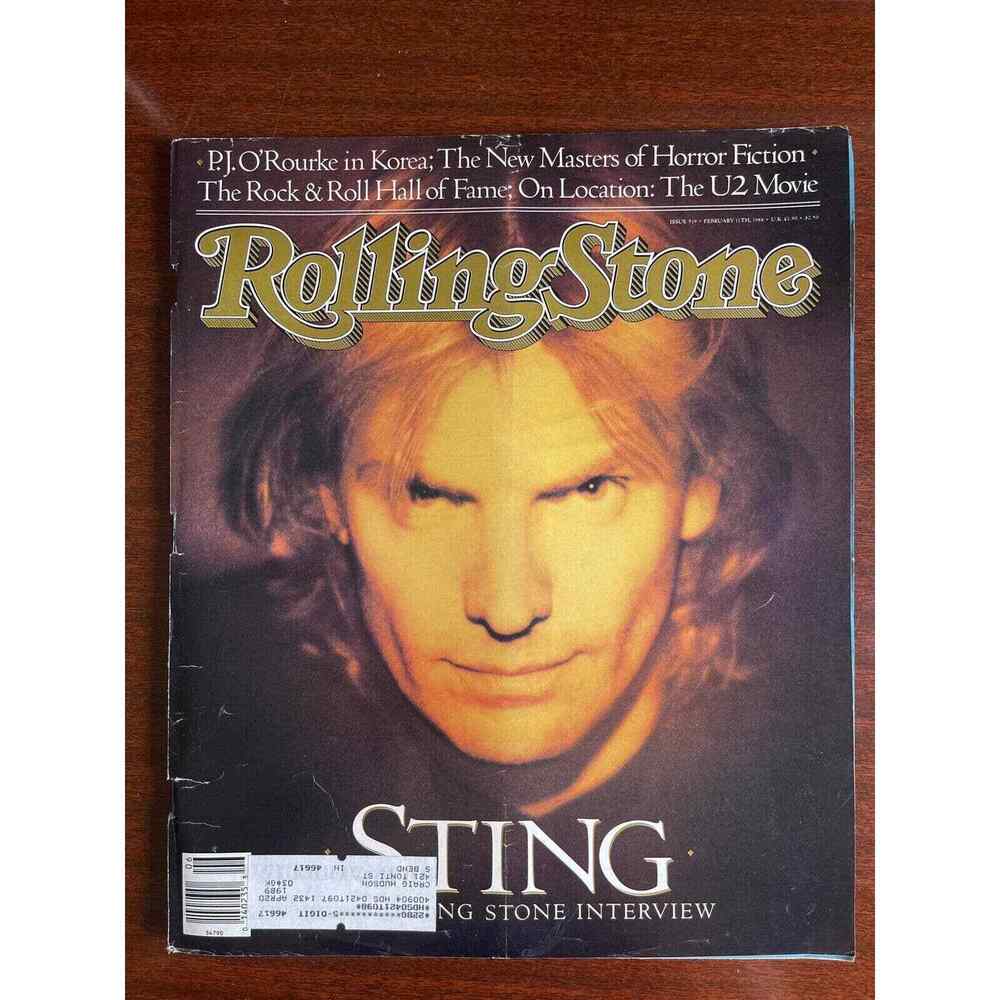 Rolling Stone Magazine Feb 11 1988 No 519 Sting Cover PJ O’Rourke Clive Barker
